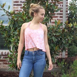 orange Mudd crop/tank top