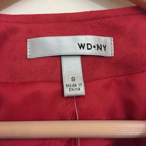 NWT Deep Red Spring Suede Moto Jacket - Picture 6 of 8