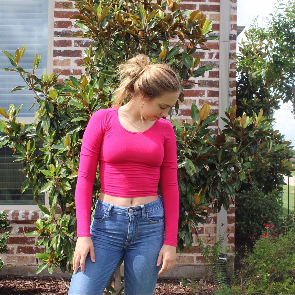 abercrombie long sleeve crop top