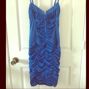 Blue ribbed dress