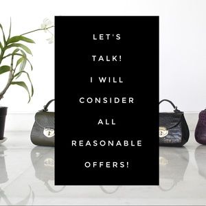 I am happy to consider reasonable offers!!