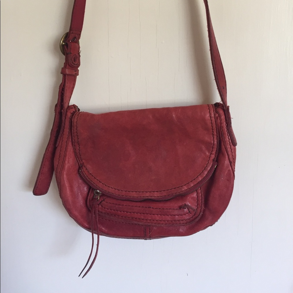 Lucky red leather cross body bag
