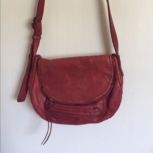 Lucky red leather cross body bag