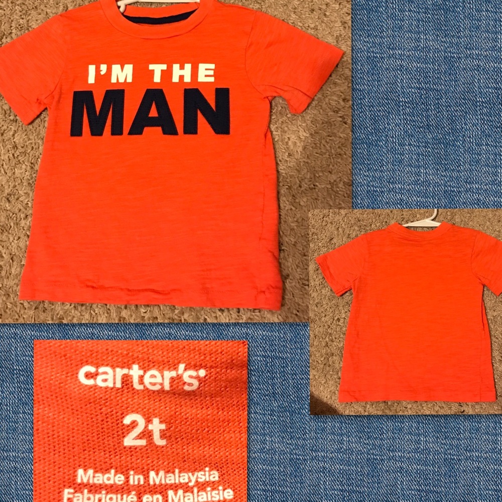 I'm the Man Orange Carter's Shirt.  Size 2T