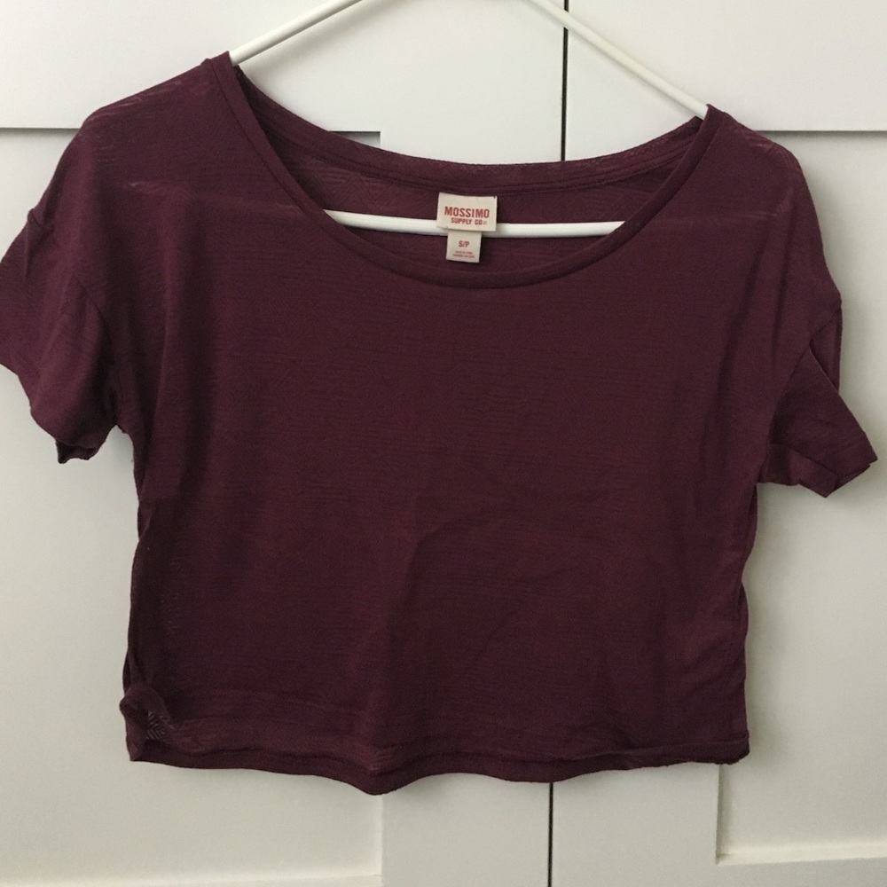 Target Burgundy Crop Top