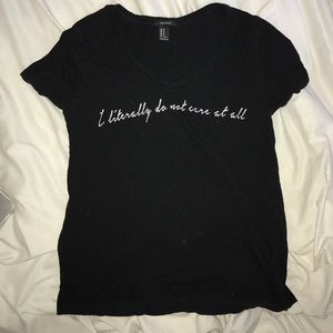 "I literally do not care at all" graphic tee!