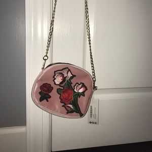 Pink rose crossbody