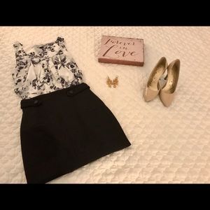 Black, gray, white satin SHIRT with side pockets..