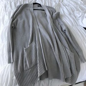 Long knit cardigan