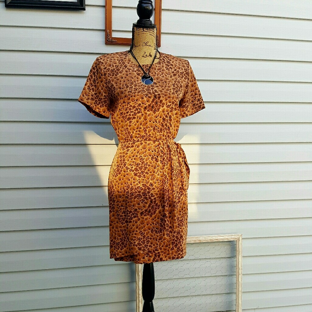 Jungle-print dress petite size 4