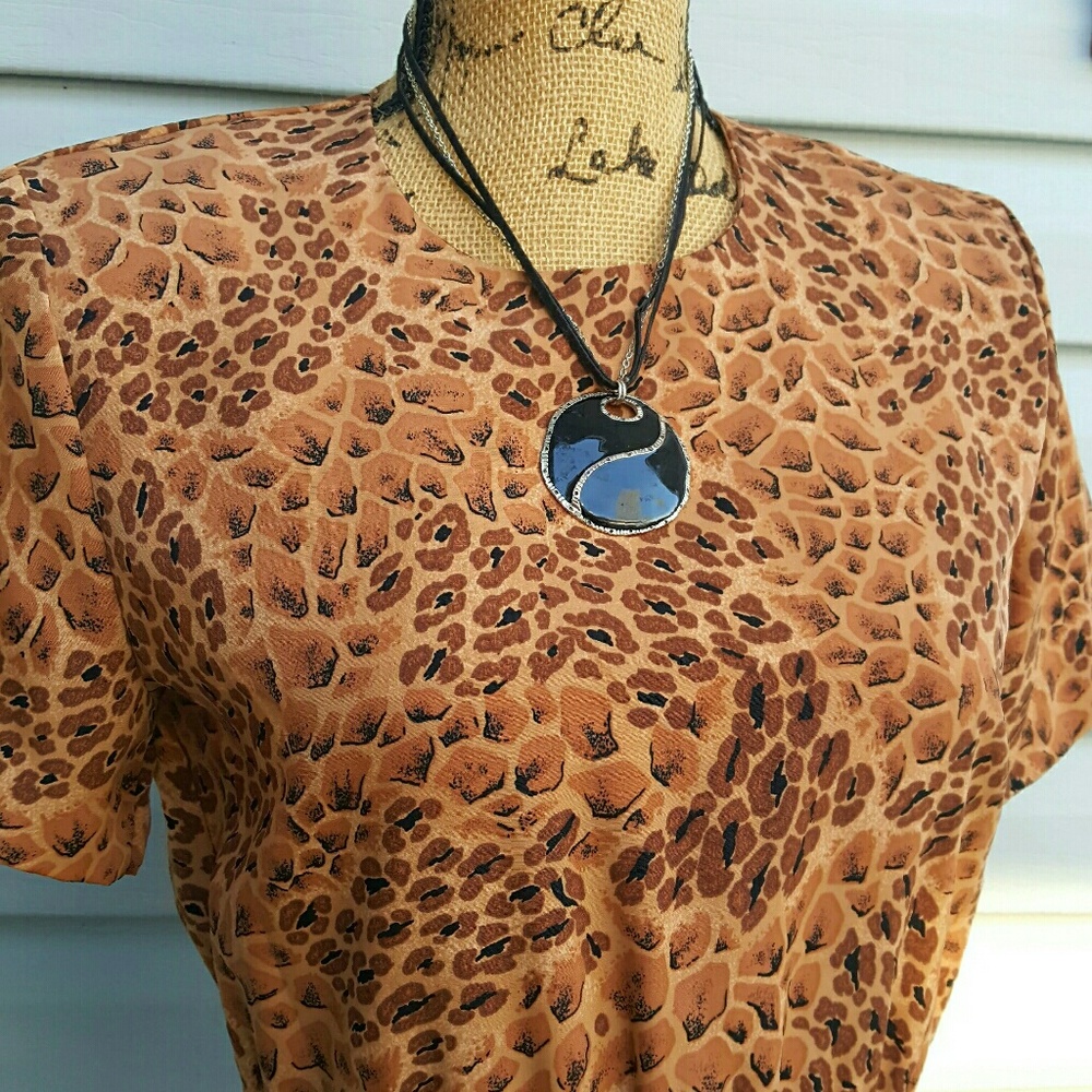 Jungle-print dress petite size 4 - Picture 2 of 6