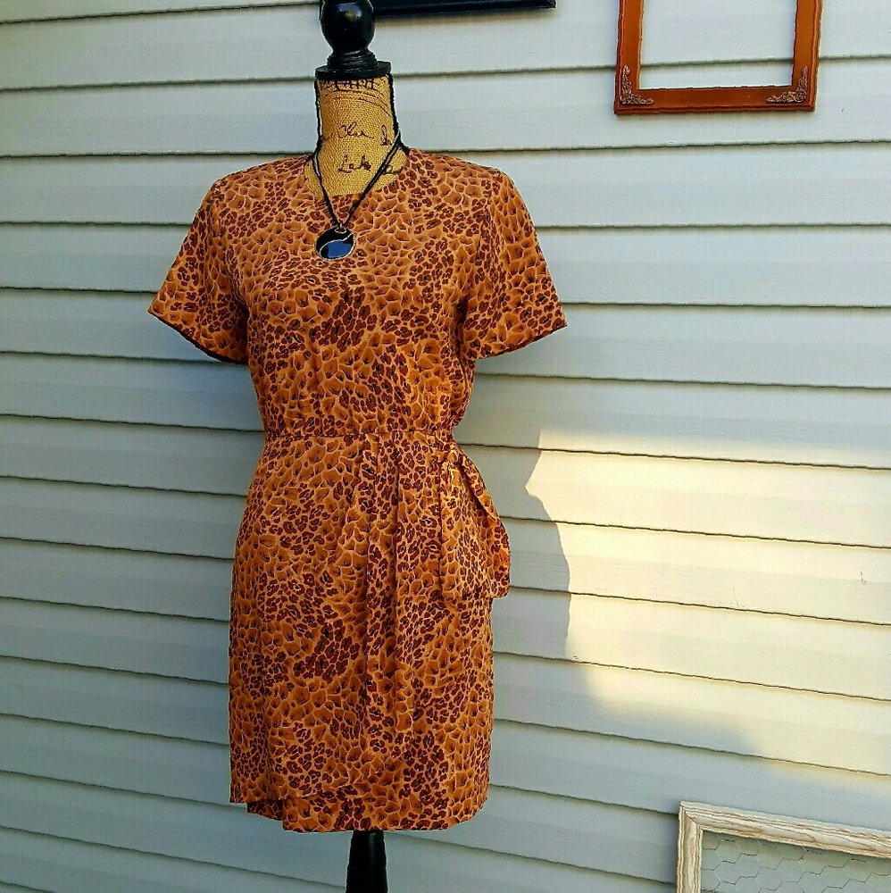 Jungle-print dress petite size 4 - Picture 3 of 6