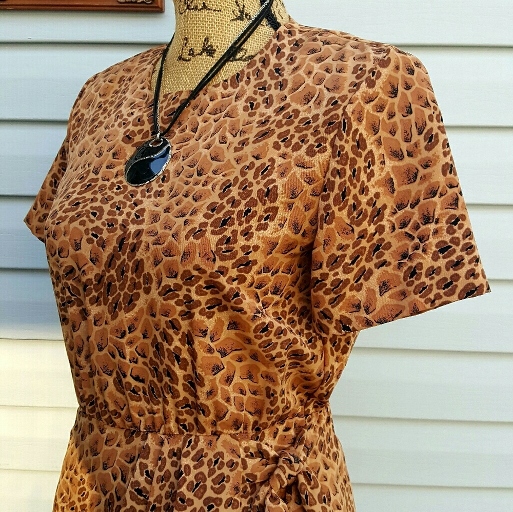 Jungle-print dress petite size 4 - Picture 5 of 6