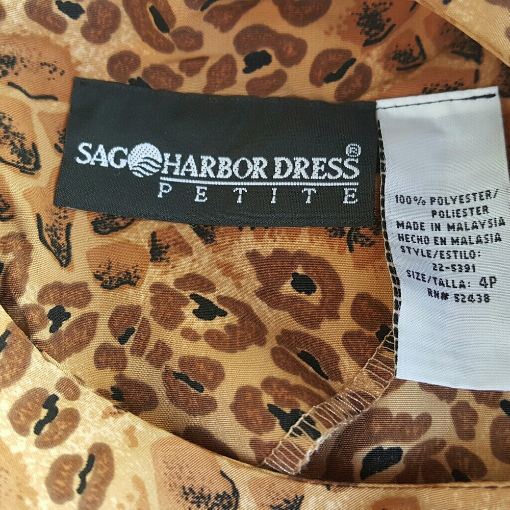 Jungle-print dress petite size 4 - Picture 6 of 6