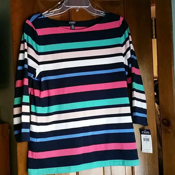 Chaps Tops - Chaps 3/4 sleeve jersey knit shirt.