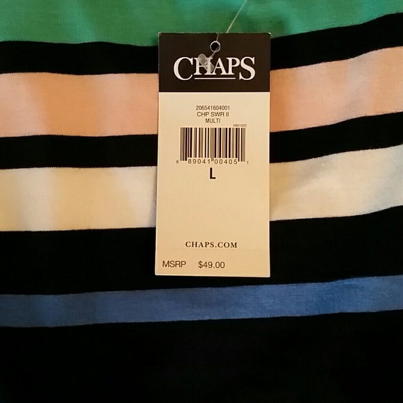 Chaps 3/4 sleeve jersey knit shirt. - Picture 3 of 7