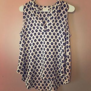 Black and white patterned tank