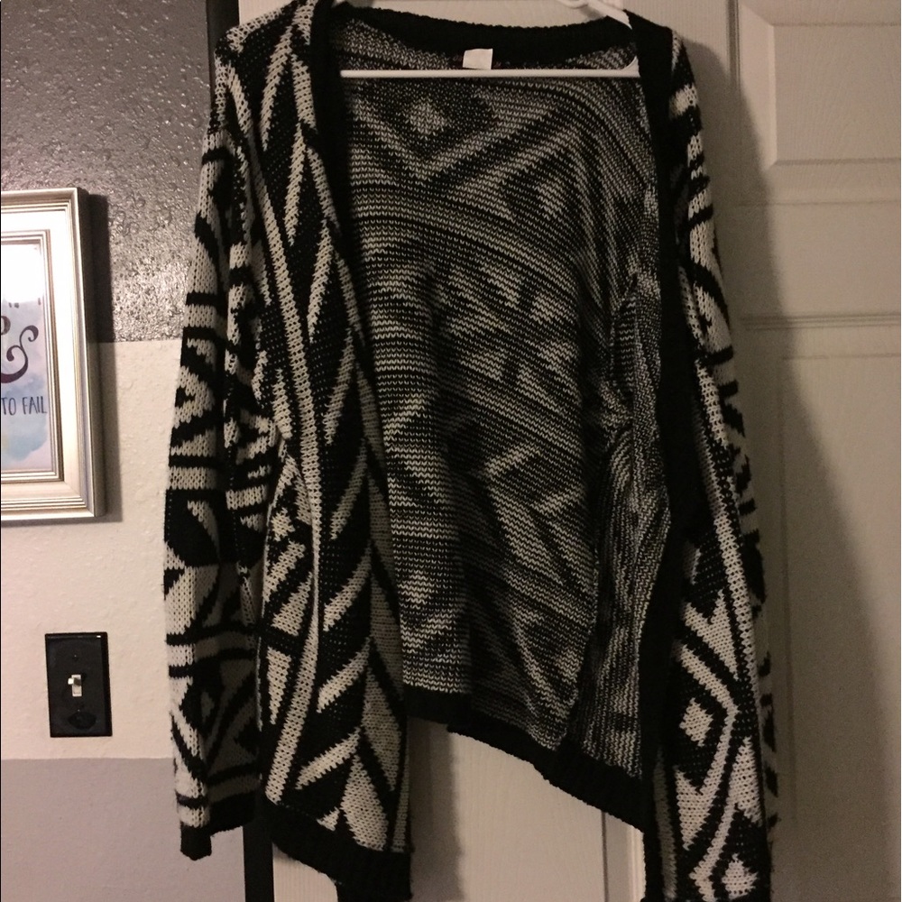Black and white cardigan