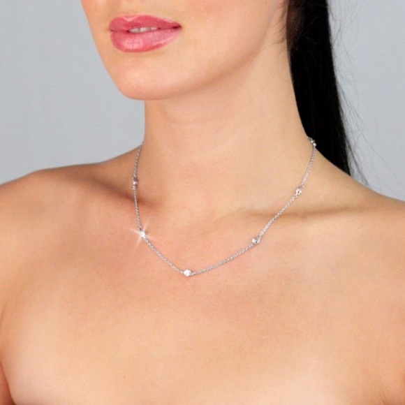 5 Element Jewelry Jewelry - Sterling Silver Cubic Zirconia Choker