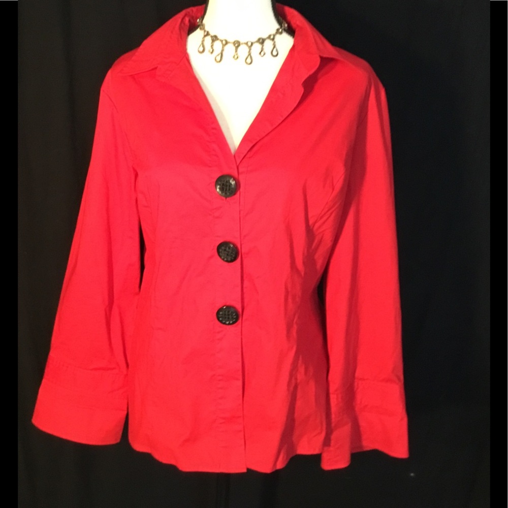 "Spense" Classic Red Shirt with Stretch fabric