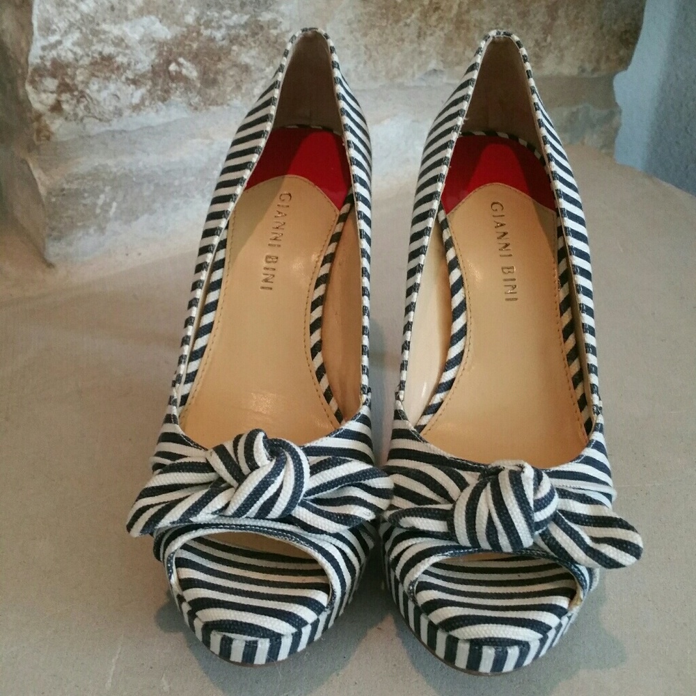 Gianni Bini Nautical Platform Heels