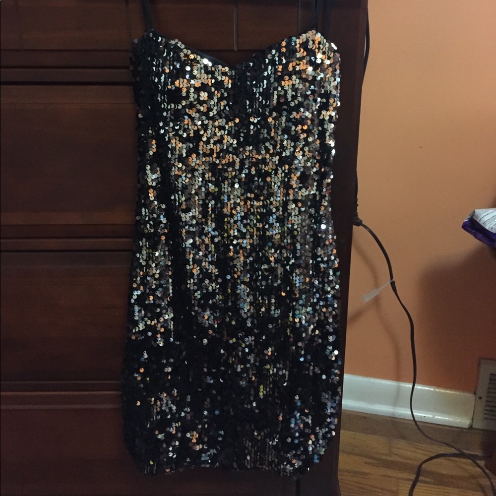 Sequin dress.