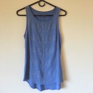Lucky Brand tank top blouse w/ embroidered detail