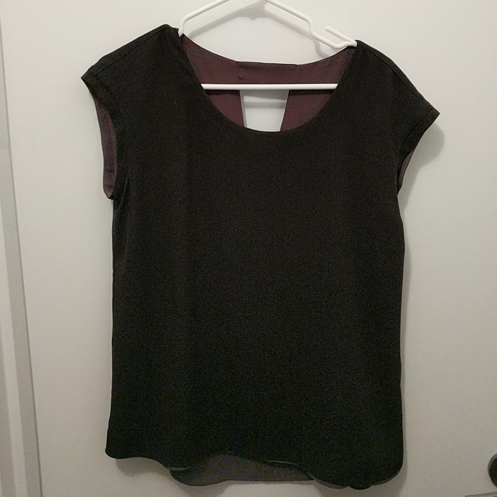 Reversible black and dark grey top