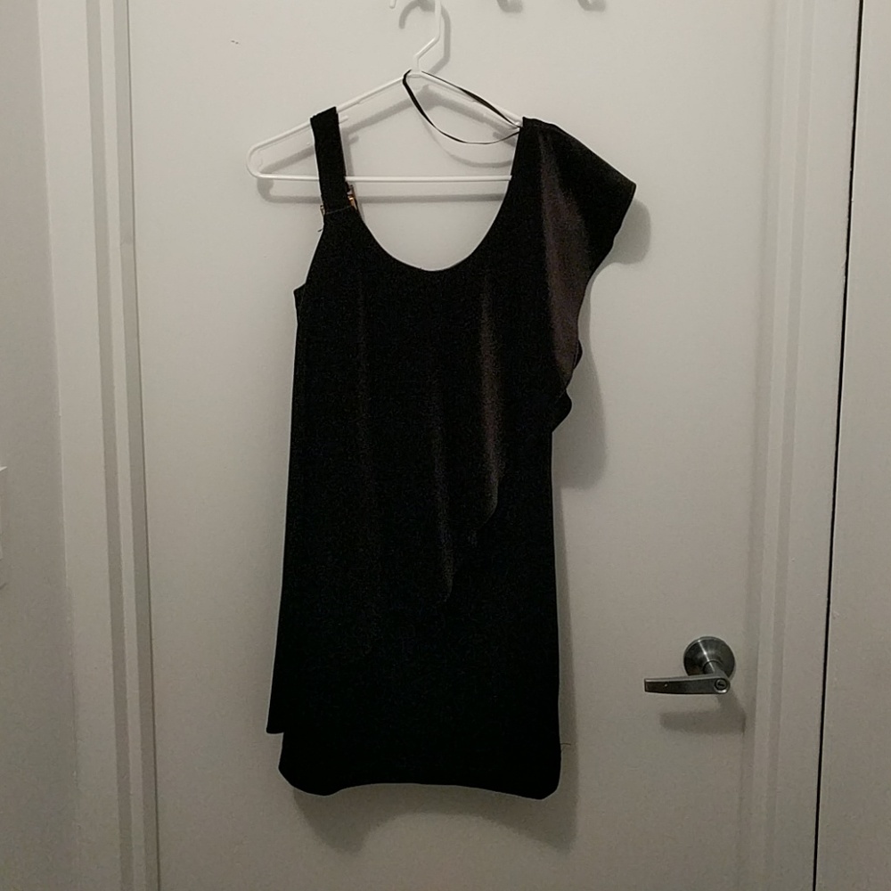Black velvet dress