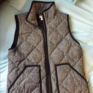 J crew herringbone vest size xs