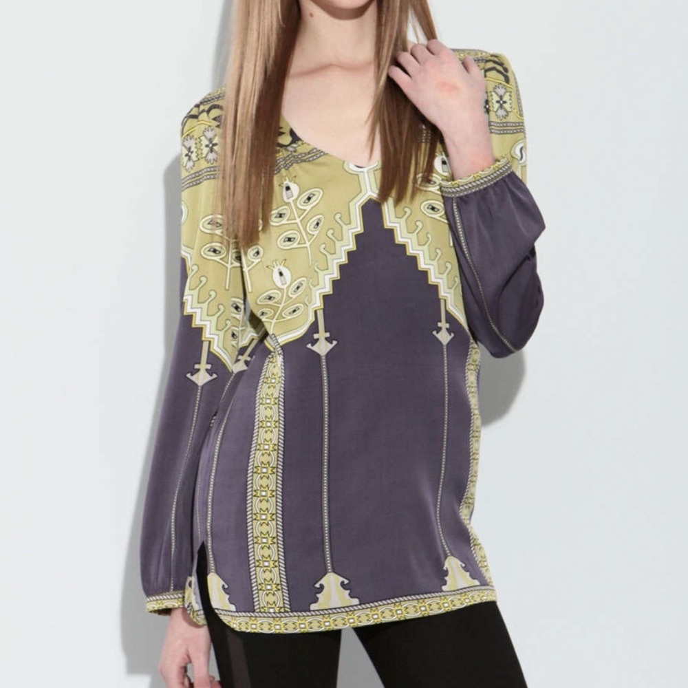 Mara Hoffman Silk Peasant Top