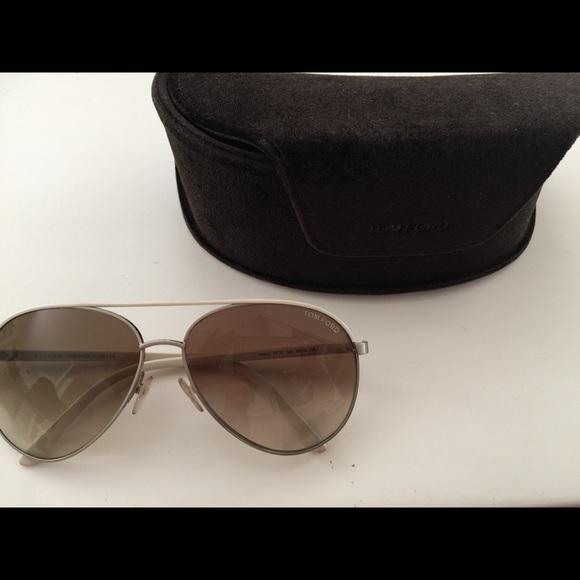Tom Ford white/brown Silvano TF112 sunglasses main image 5