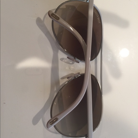 Tom Ford white/brown Silvano TF112 sunglasses main image 4