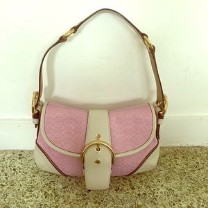 Coach Signture Mini C Pink/Ivory Hobo bag