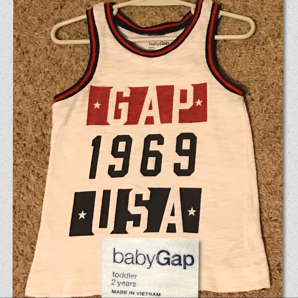 Baby Gap Tank Top Red, White & Blue size 2T