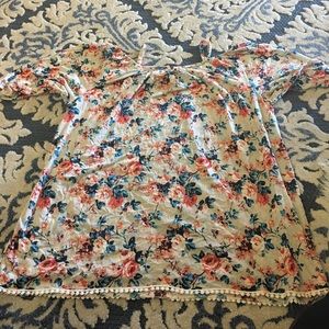 Off the shoulder floral blouse 3x
