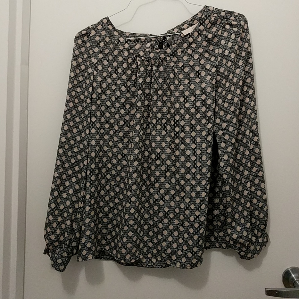 Loft silky satin printed top