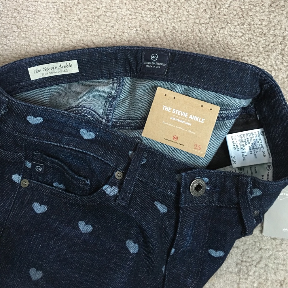 🌻🌸💐 Host Pick 🌺AG Stevie Ankle Hearts Jeans 🌺 - Picture 4 of 4