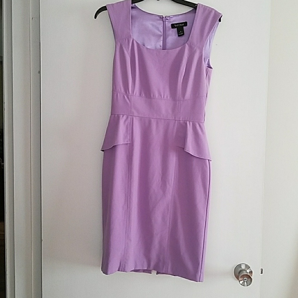 White house black market, lavender peplum dress.