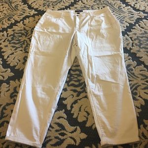 White crop denim size 22