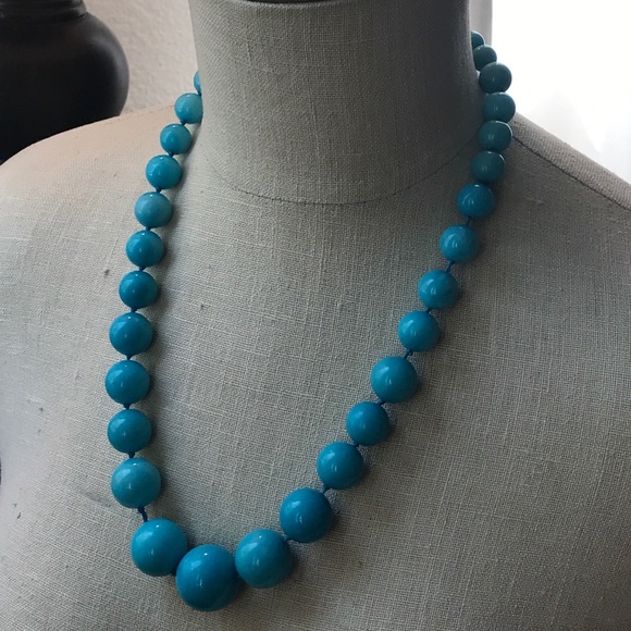 Blue Quartz Gemstone Bead Necklace - Picture 8 of 8