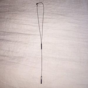 Kendra Scott Lariat Necklace in Gunmetal