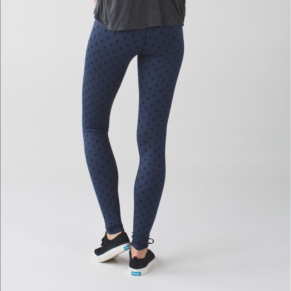 Lululemon ghost dot hi rise  wunder under tights 8