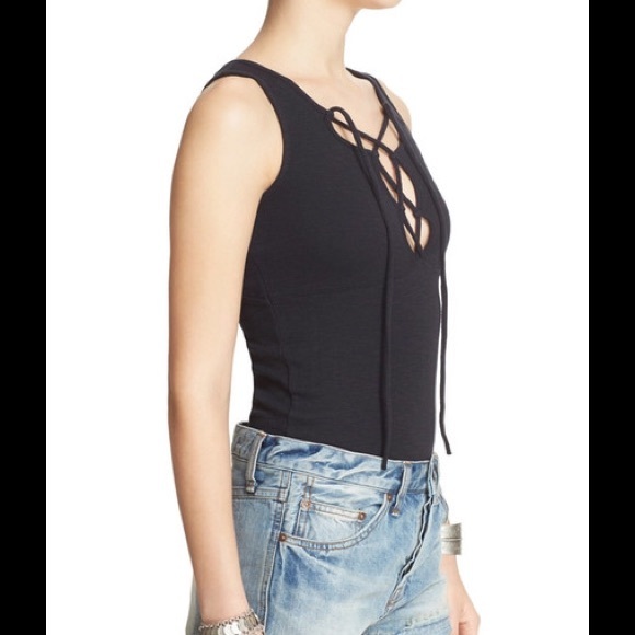 NWT Free People Emmy Lou Lace Up Tank - Picture 3 of 5