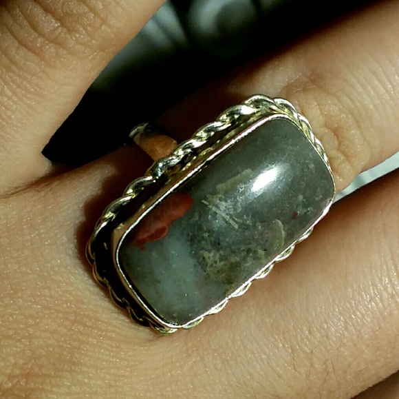 FURR0C!0US||K4TG4R!!! Jewelry - Size 8 Polychrome Jasper 925 Stamped Ring