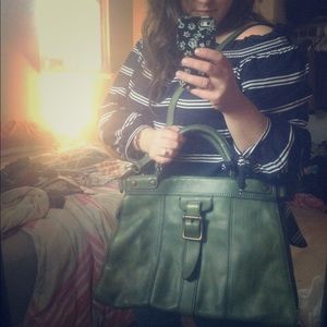 Hand Dyed Vintage Look Fossil Bag