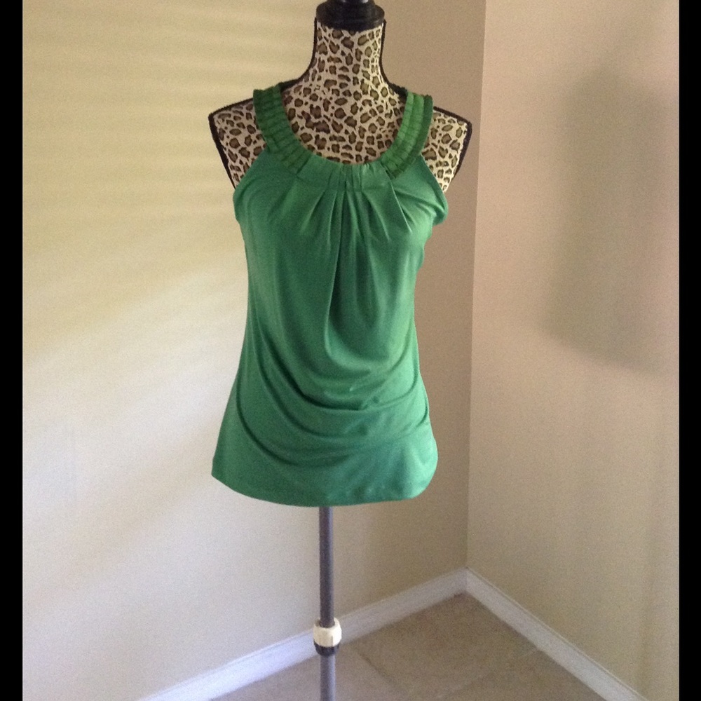 Kelly green blouse.