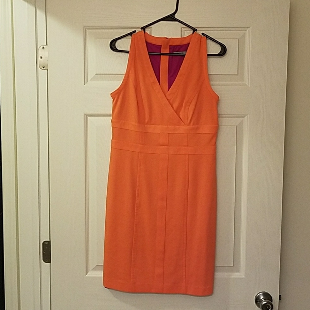 Fun bright orange dress