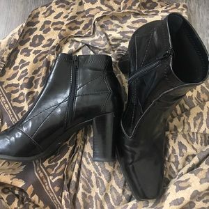 Black Leather Franco Sarto Boots