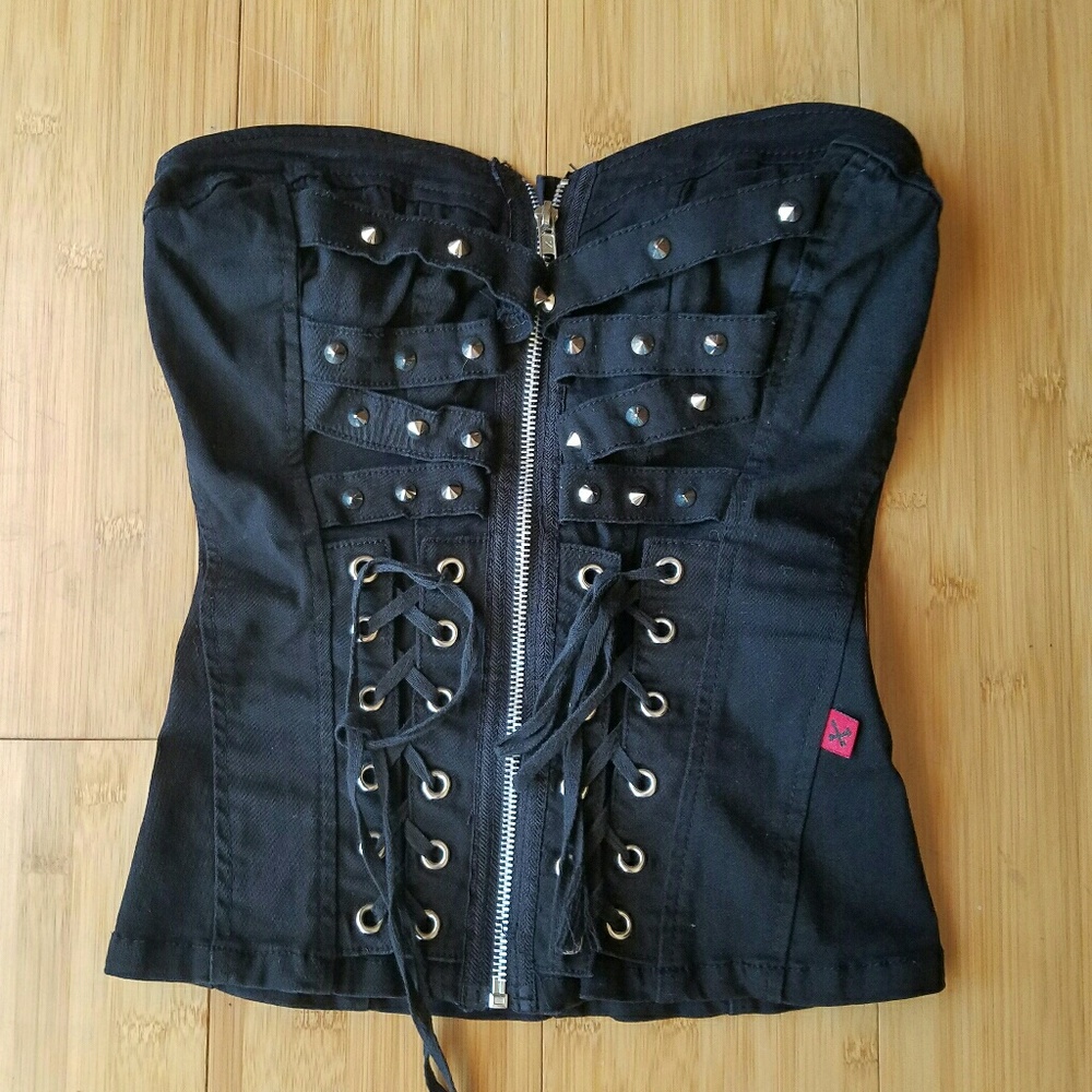 Royal Bones strapless corset top